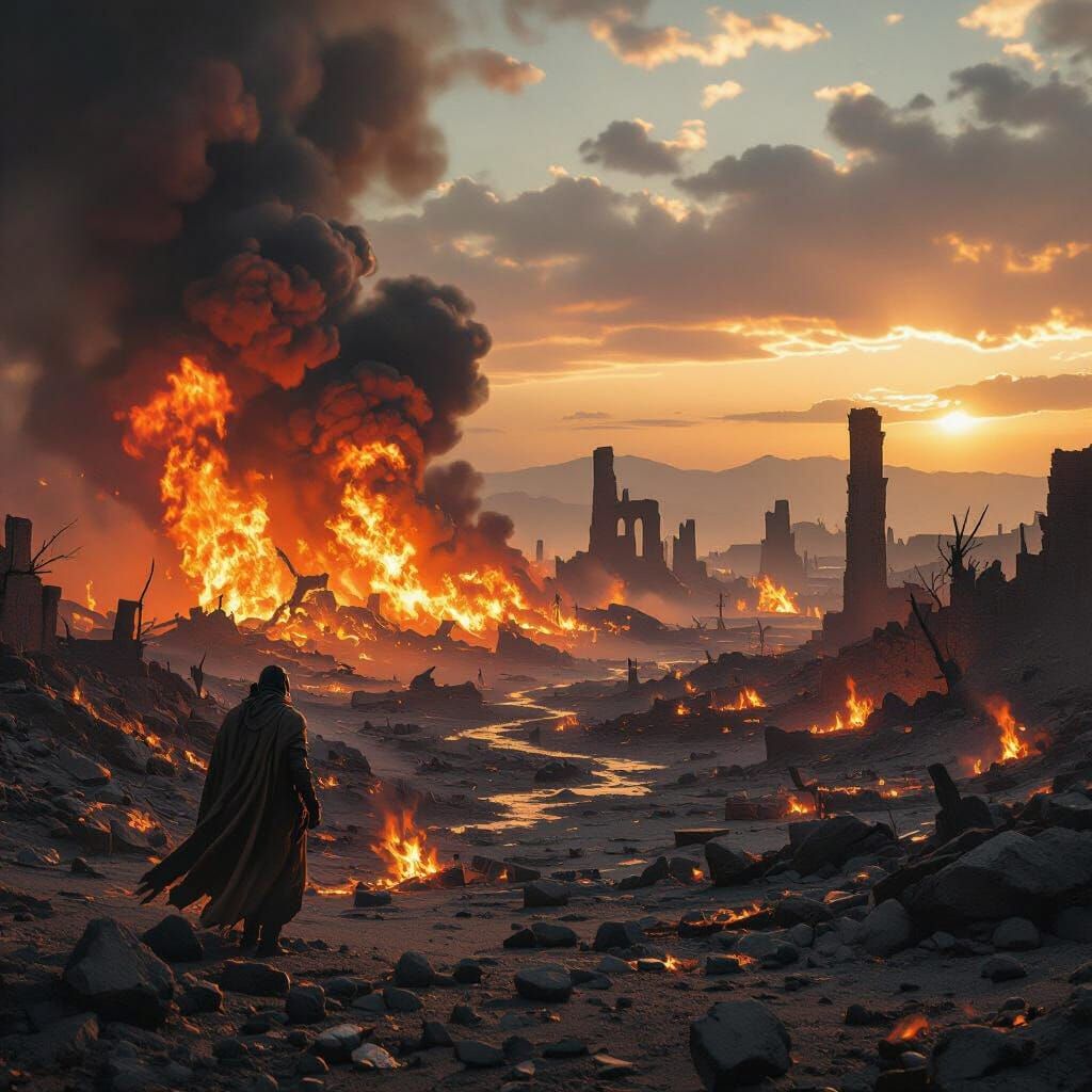 Infernal Desolation: A Cinematic Hellscape in Apocalyptic St...