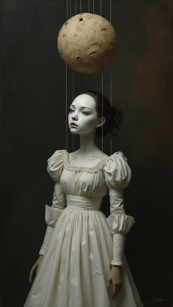 Sinister Puppet Emerges Under Battered Moon