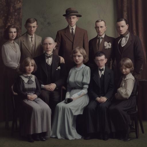 AI Generated 1930s Genealogy Chart