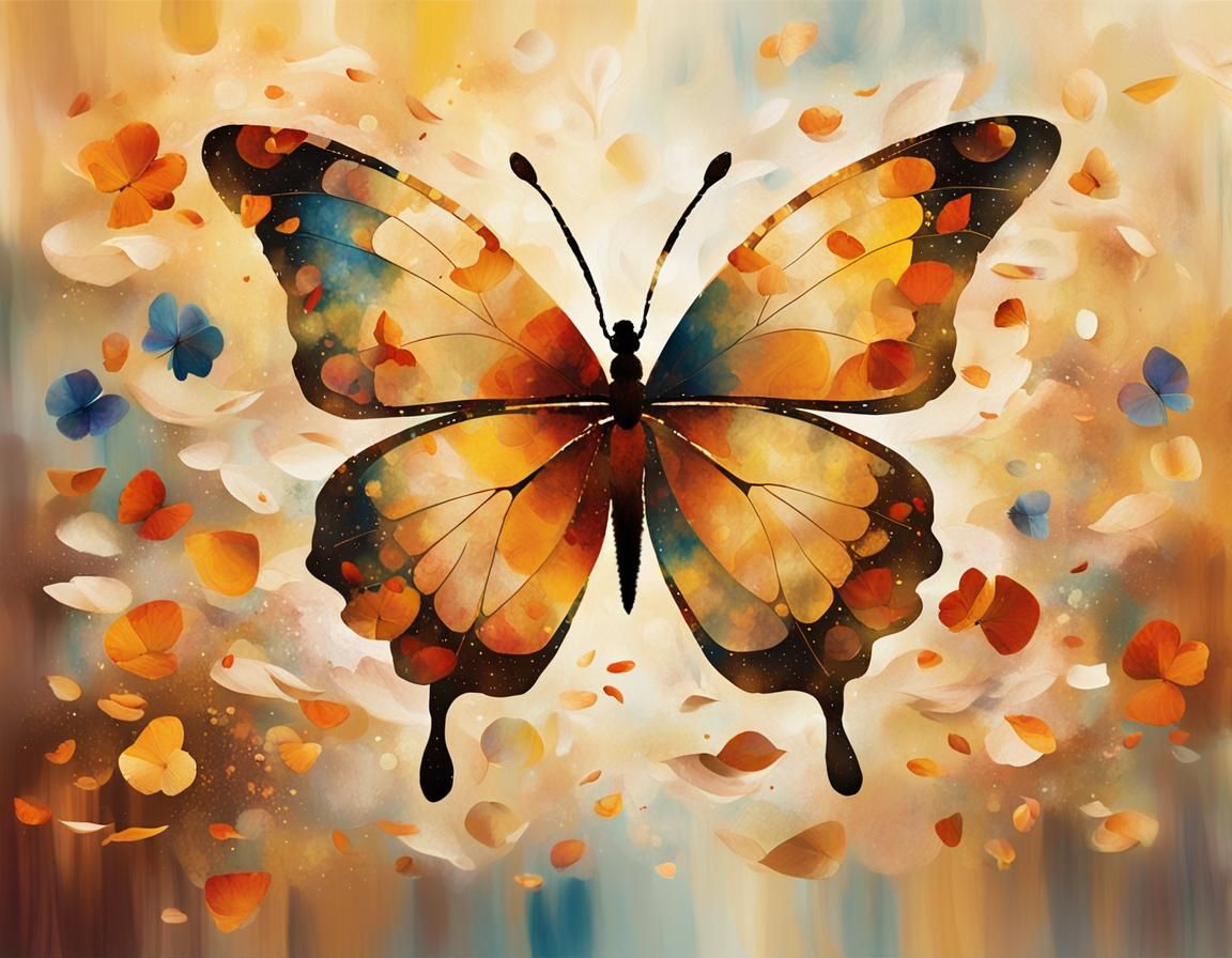 Ethereal Butterfly in Expressionist Style