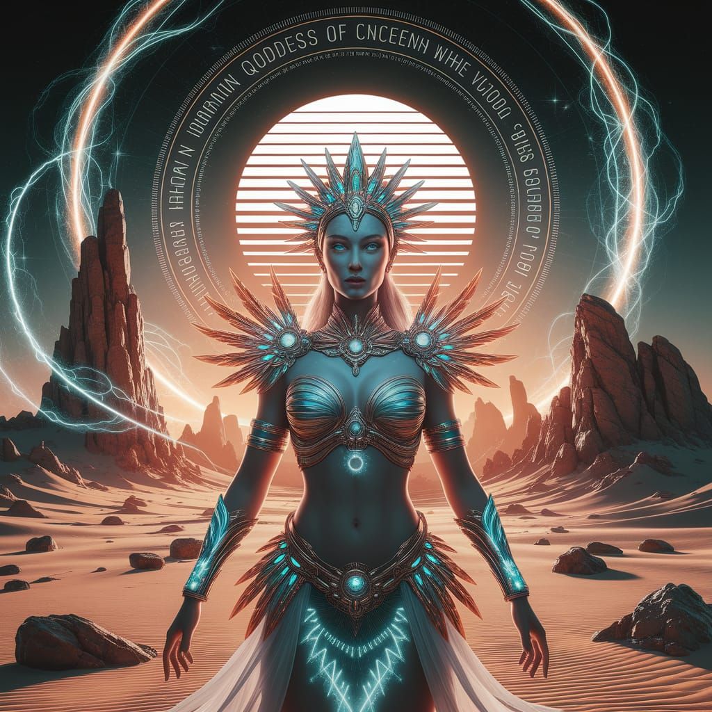 Inanna Ra Celestial Queen with Solar Feather Armor