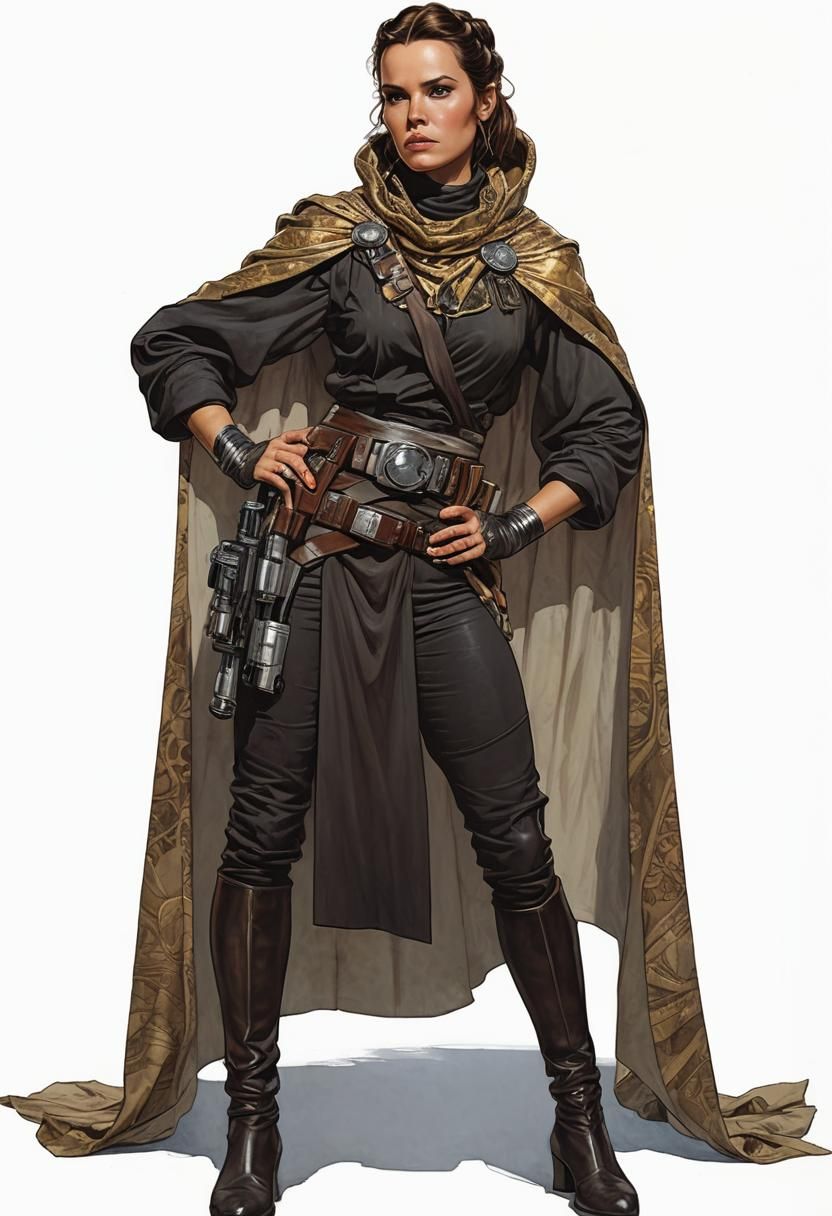 Star Wars Female Scoundrel in Fantasy Art Style