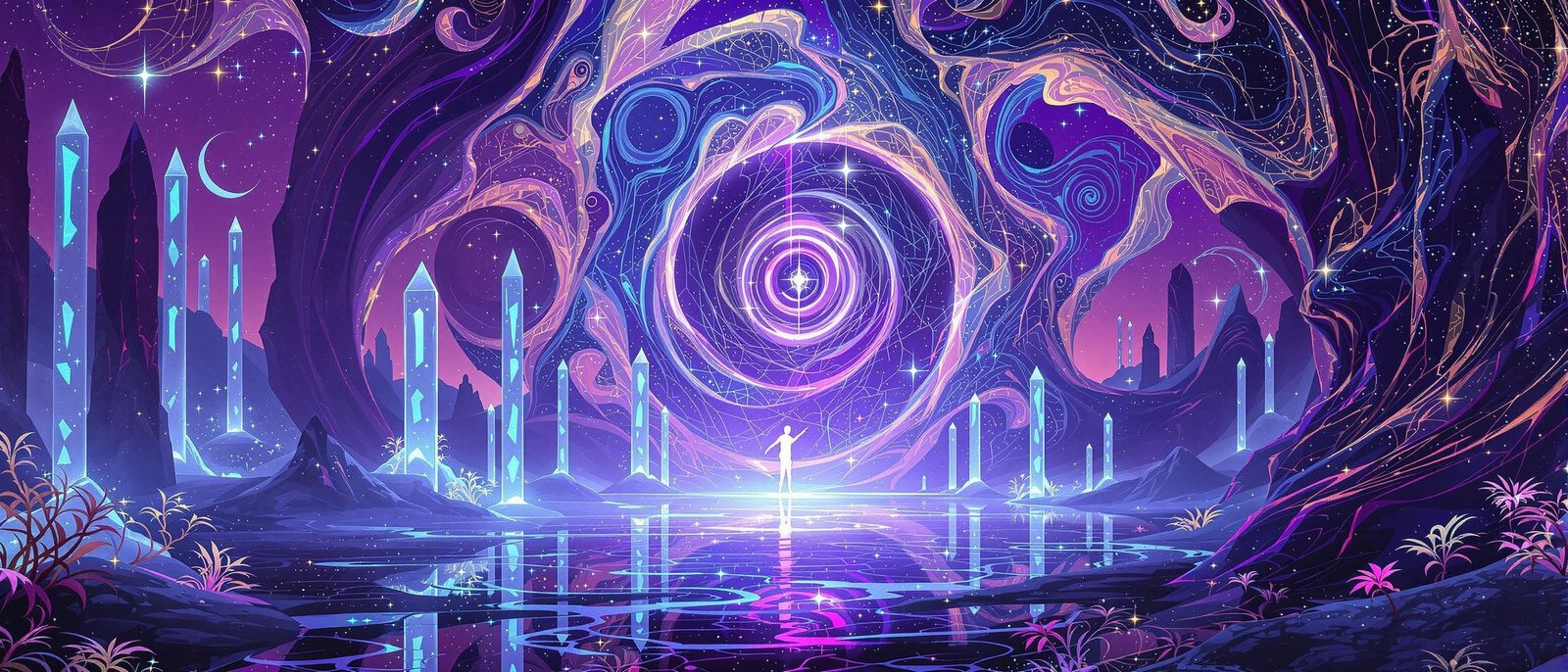 Surreal Dreamscapes Beyond the Cosmic Portal