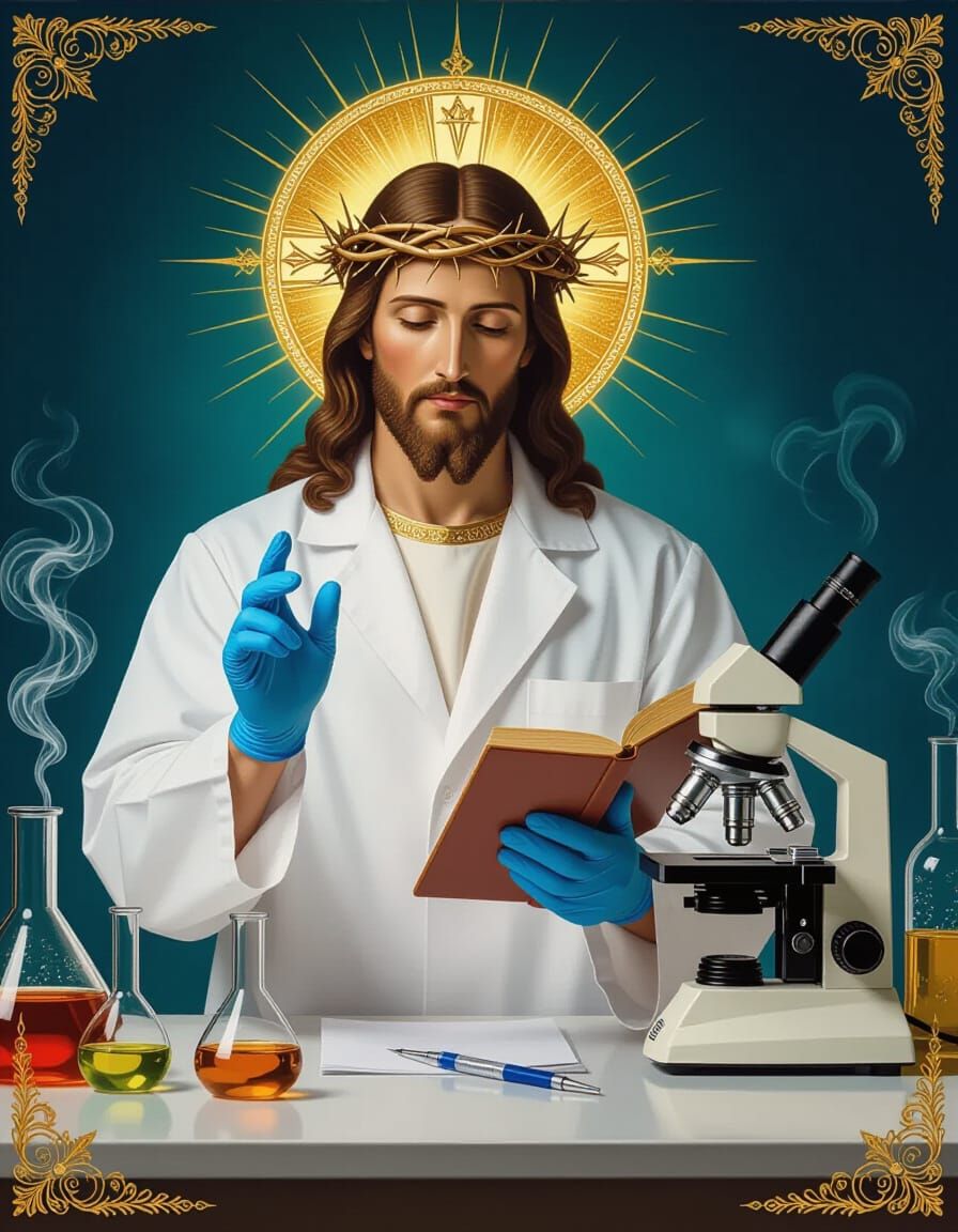 Jesus Christ in a Science Lab, Orthodox Iconography