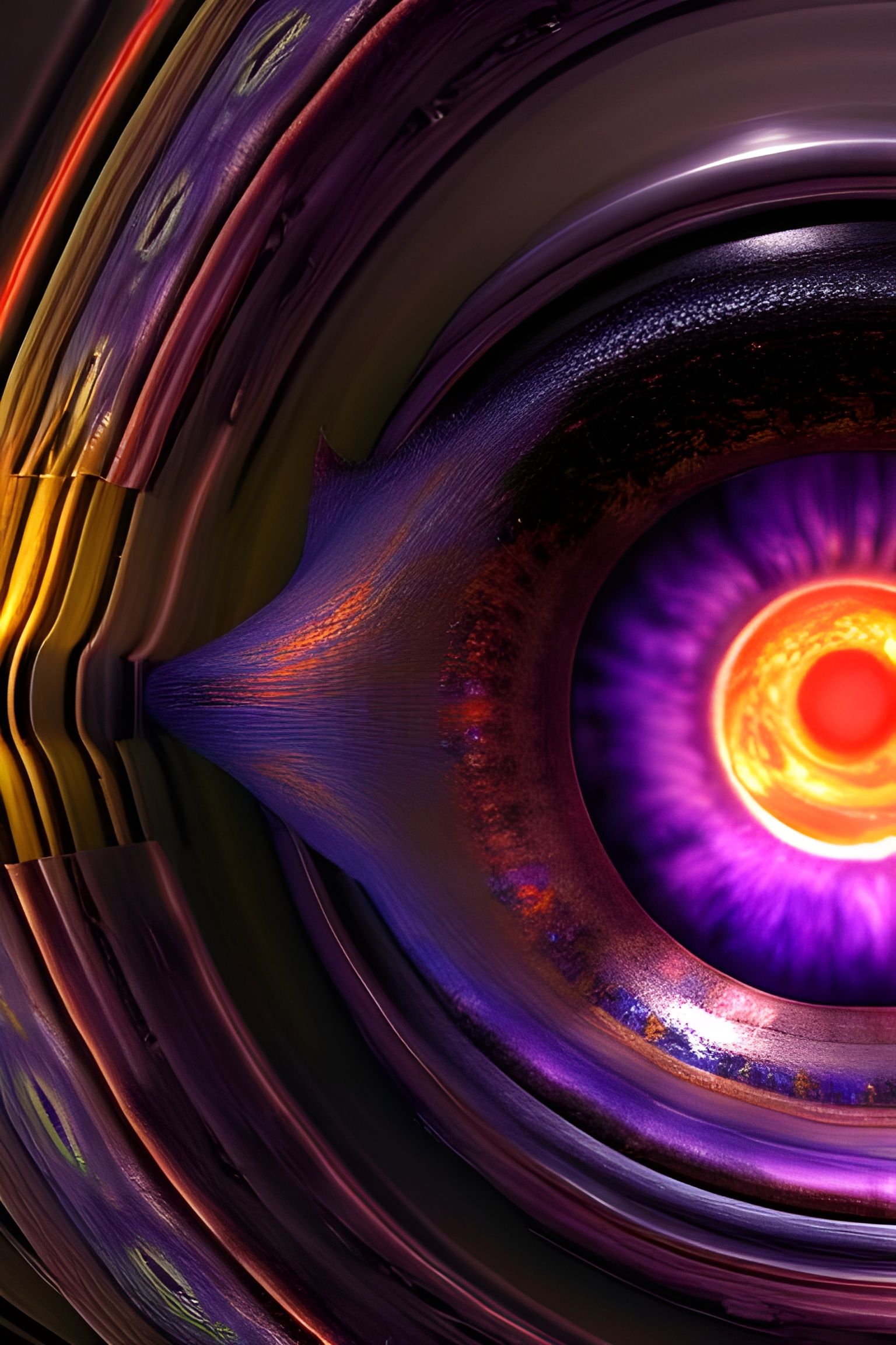 Radiant Black Hole Iris in Dreamcore Style