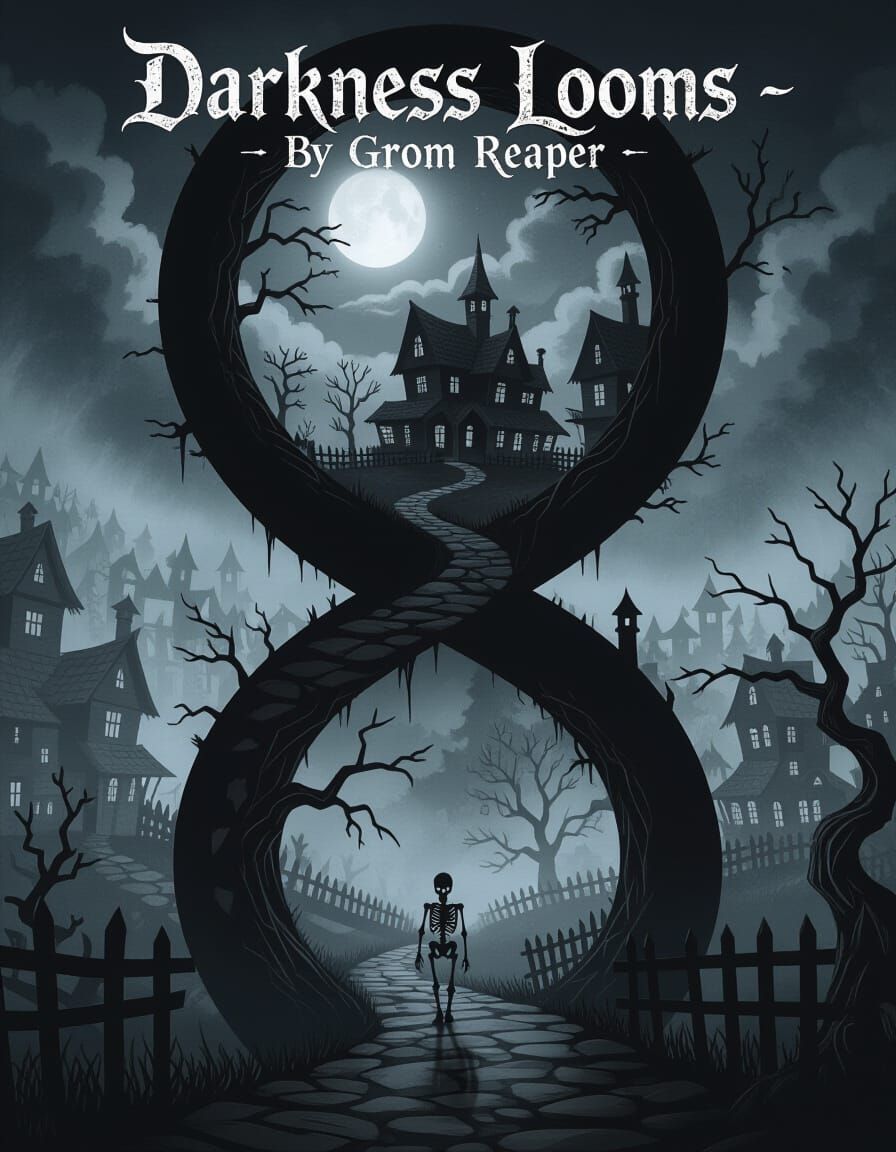 Gothic Village in Infinite Loop: A Monochrome Nightmare