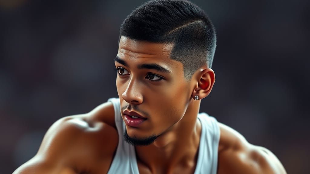 Young Man with Earrings: Digital Matte Painting