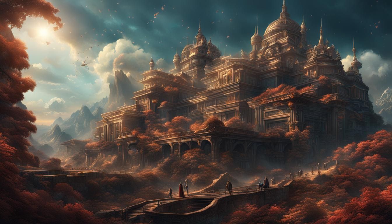 Epic Maximalist Digital Matte Painting