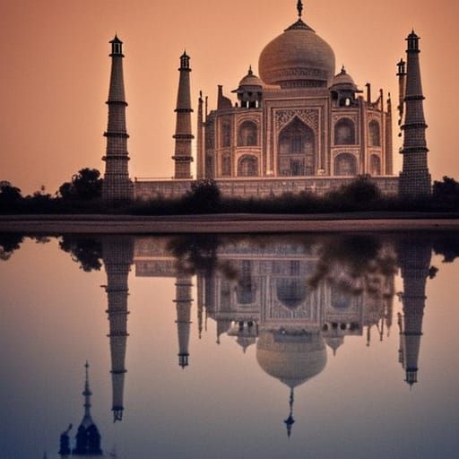 Taj Mahal at Full Moon Night