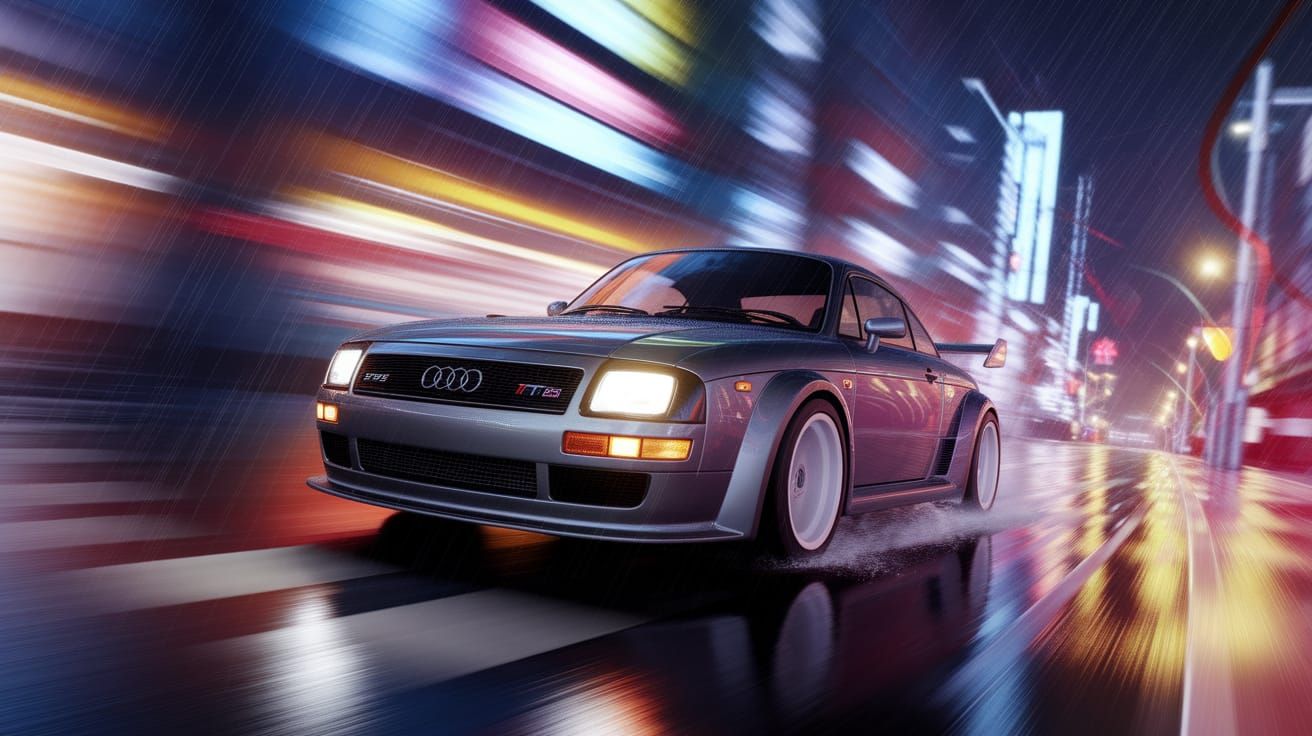First-Generation Audi TT Speeds Down Tokyo Street in Futuris...