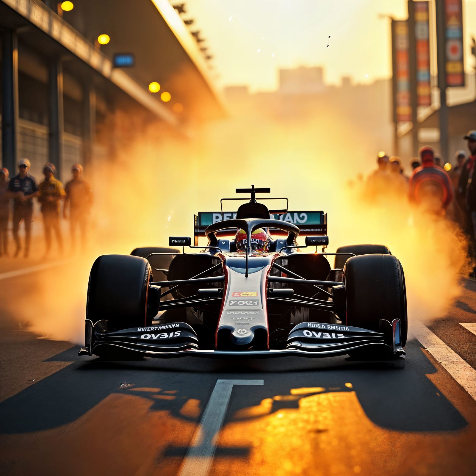 Formula 1 Race Car at Sunrise: 35mm Photography