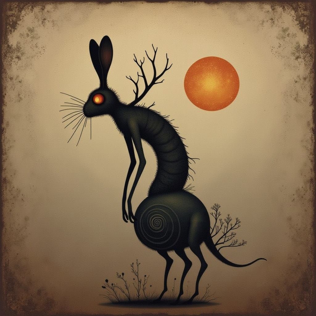 Surreal Dreamscape with Enigmatic Figures