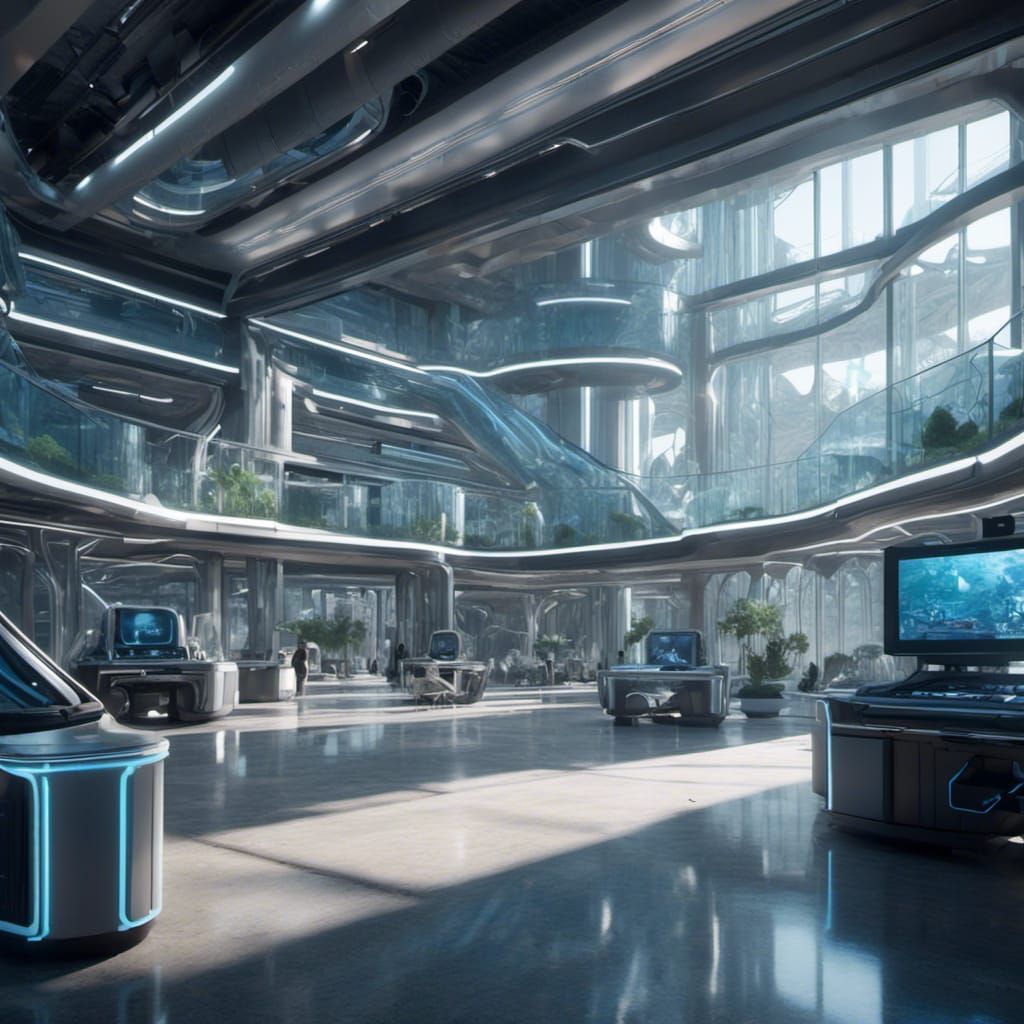 Hi-Tech Research Facility in Modern 3D Style