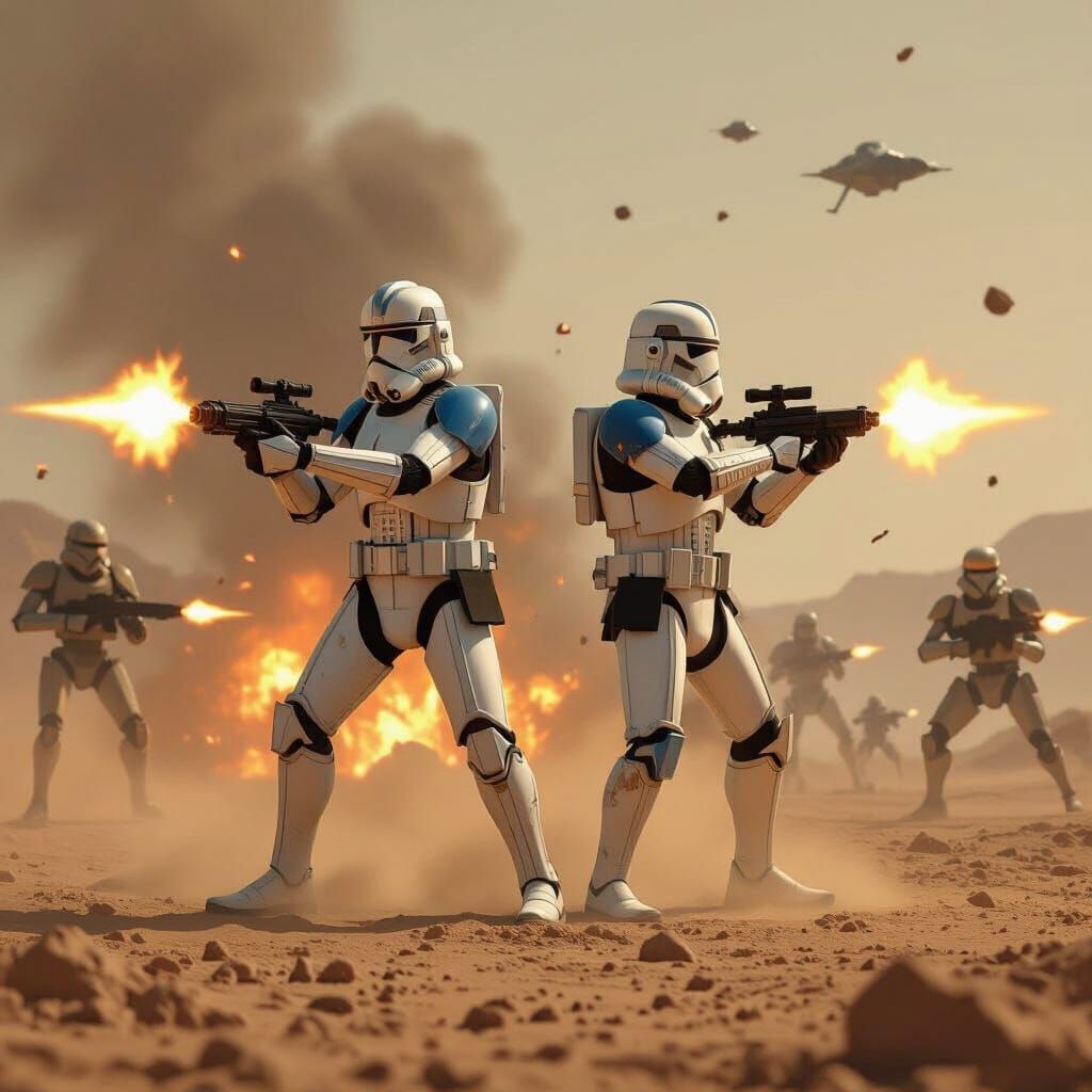 Clone Commander Cody Battles Separatists in Realistic Concep...