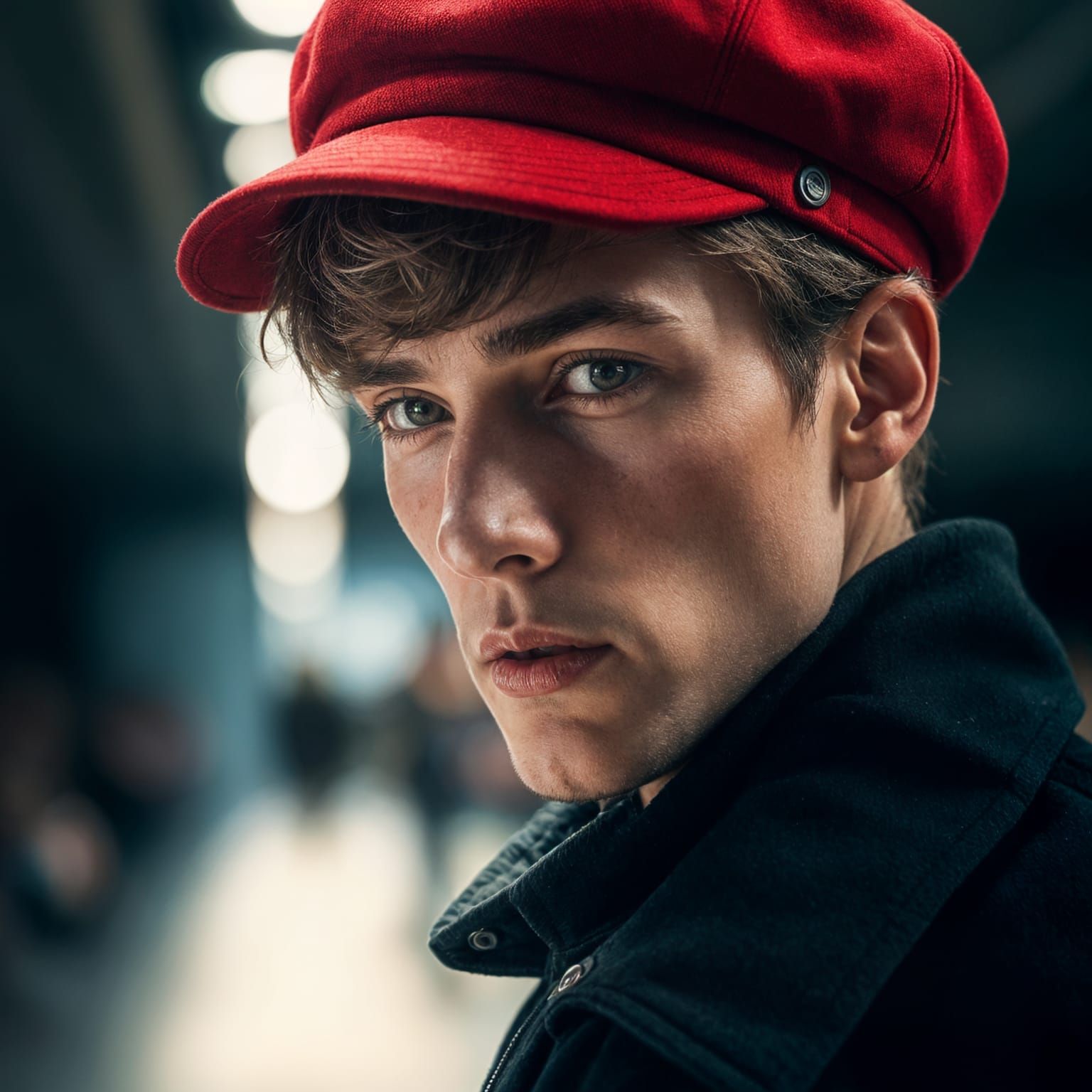 Holden Caulfield Fashion Show in Red Hunting Cap