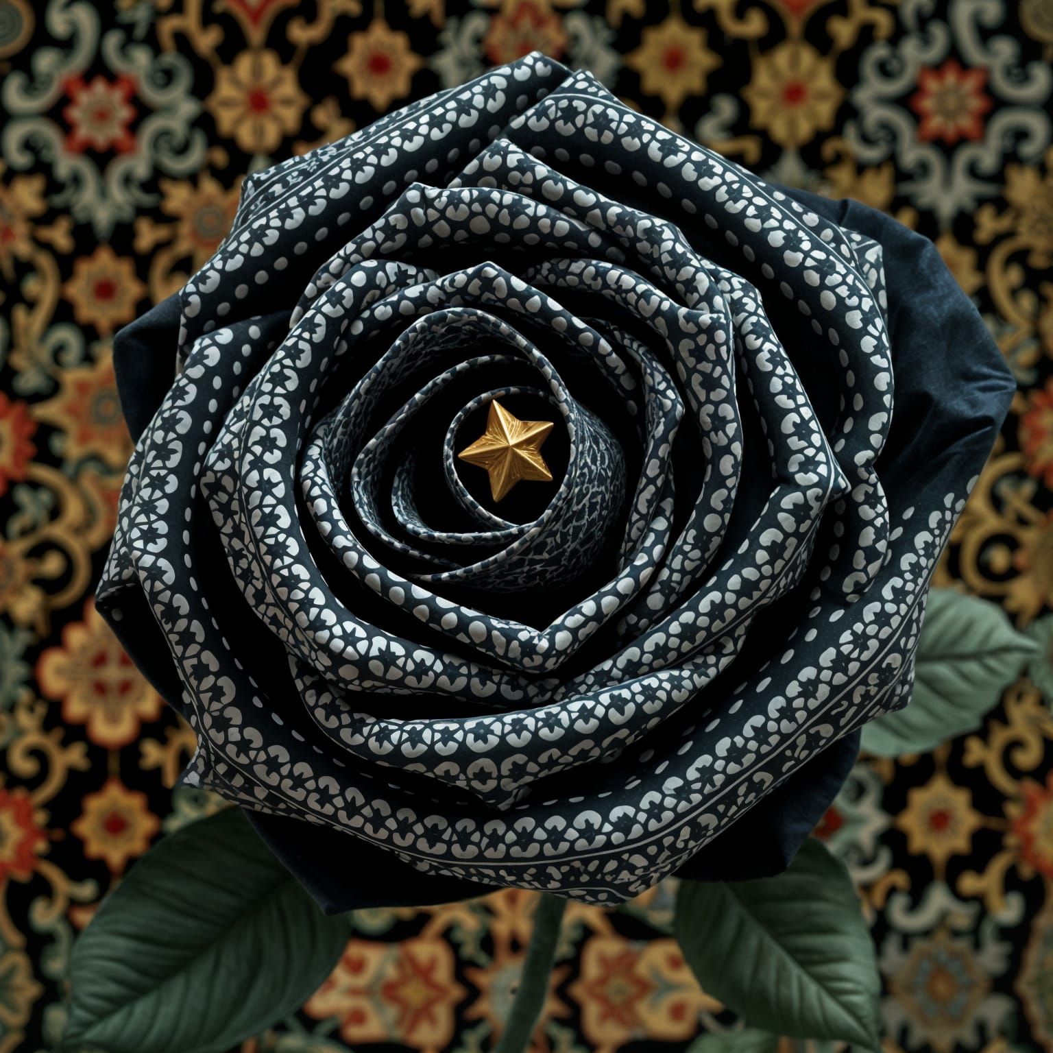 Moroccan Black Rose with Fez Zelij Beldi Accents
