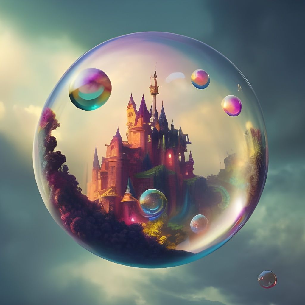 Fantasy Bubble Castle in Fantasycore Style