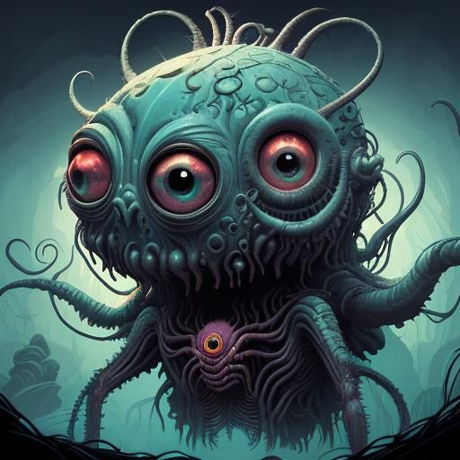 Strange Creature Close-Up: Lovecraftian Concept Art