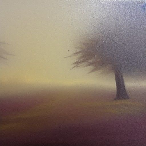 Misty Moors at Night in Oil Painting Style