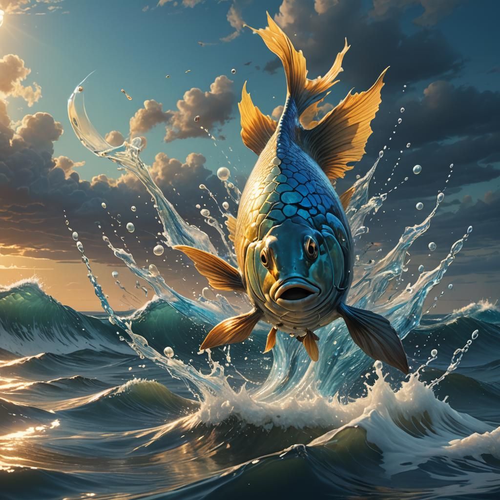 Fish Leaping for Pearl: Digital Matte Painting