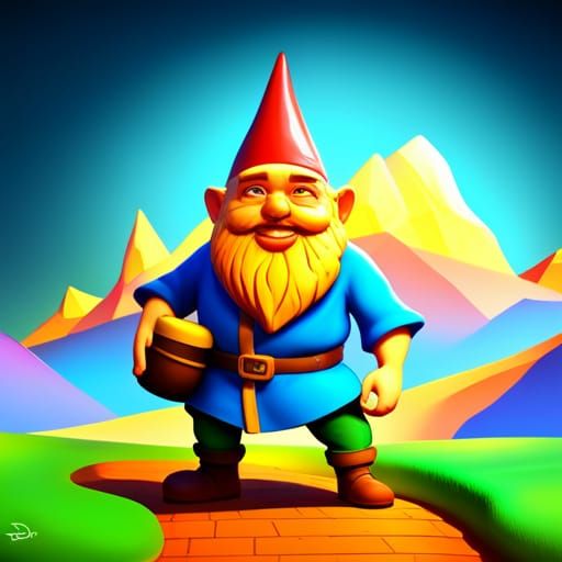Gnome in Clogs in a Disney Fairytale Village