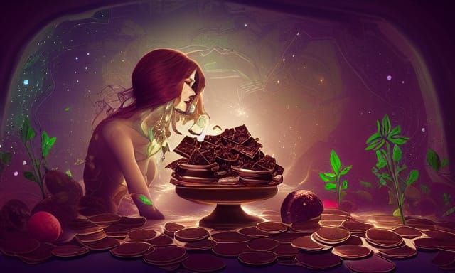 Chocolate Parfait in Elaborate Chocolatier Art Style