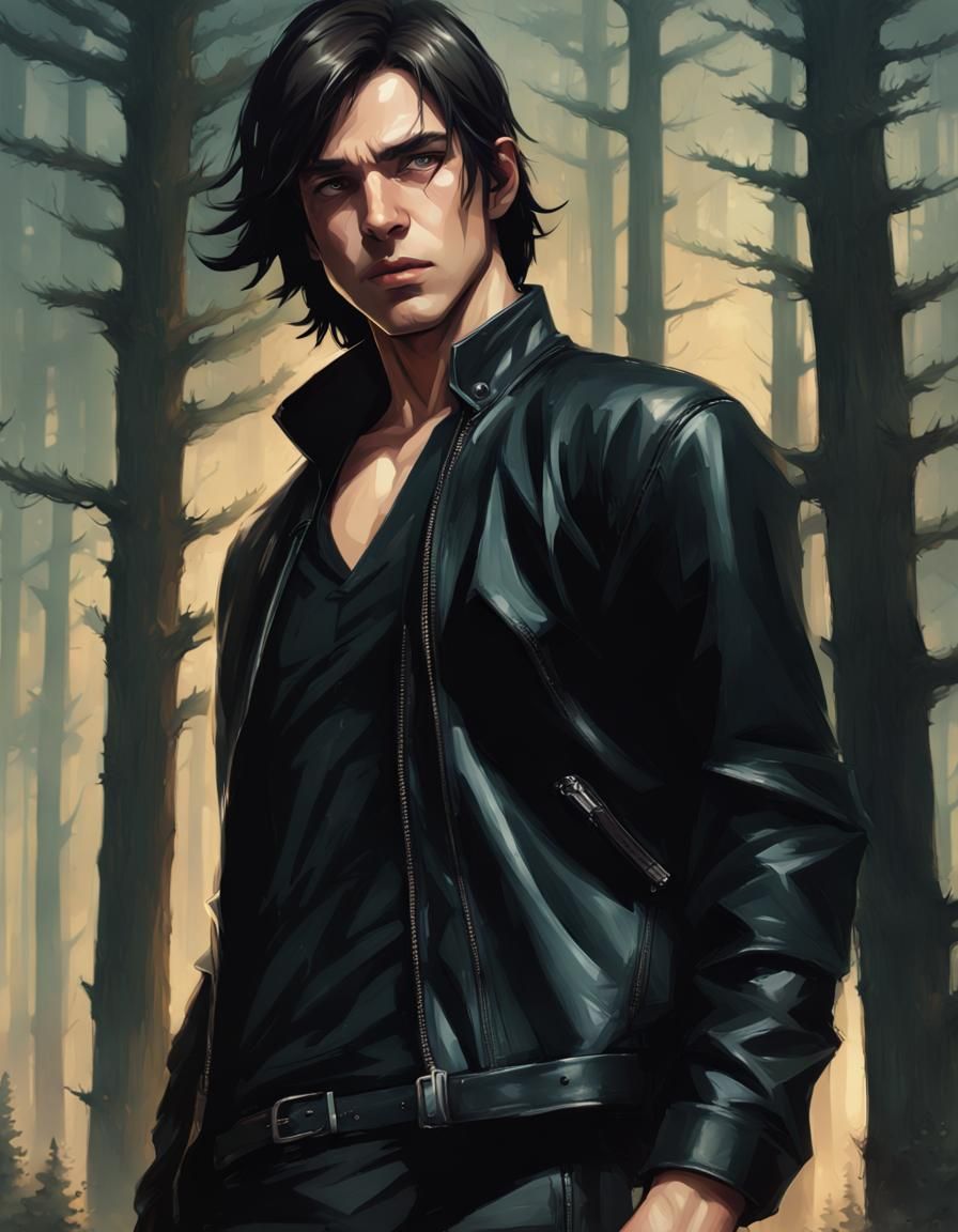 Confident Boy Portrait in Dynamic Lighting