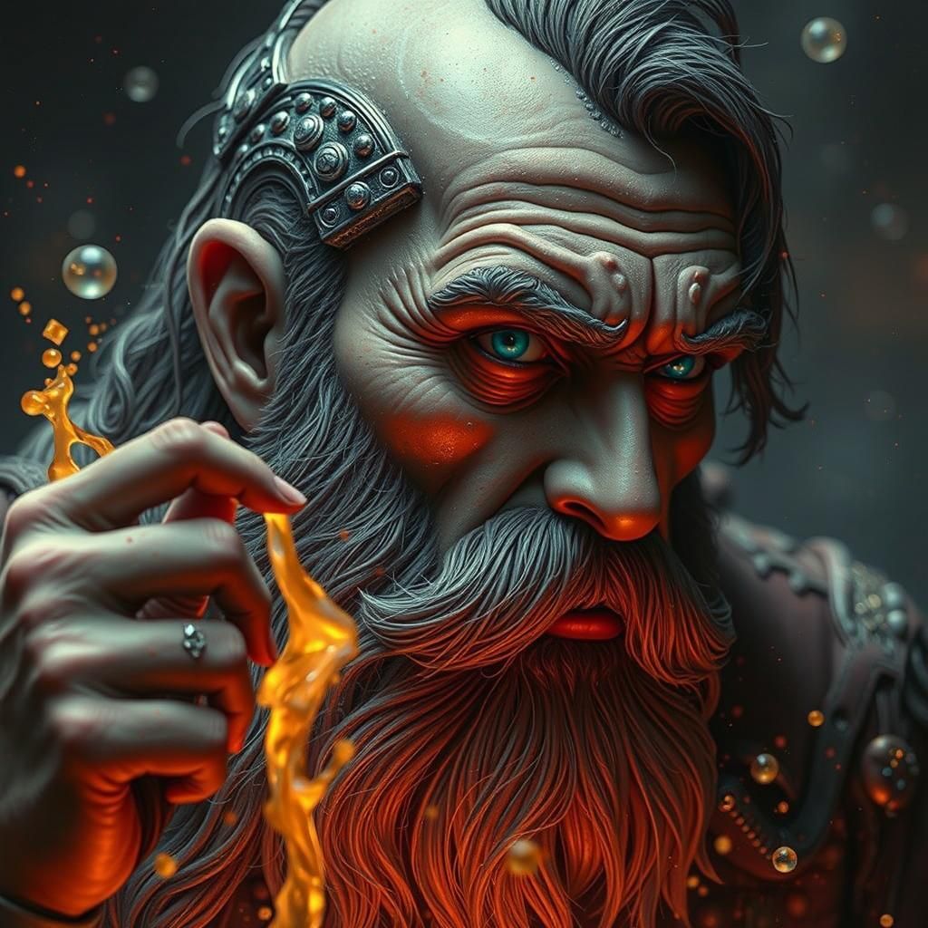 Hyperrealistic Gothic Portrait of Freya, Norse Goddess