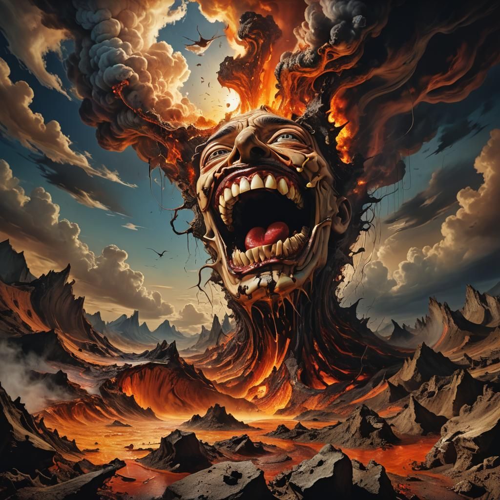 Surreal Earth Devoured in Apocalyptic Dreamscape