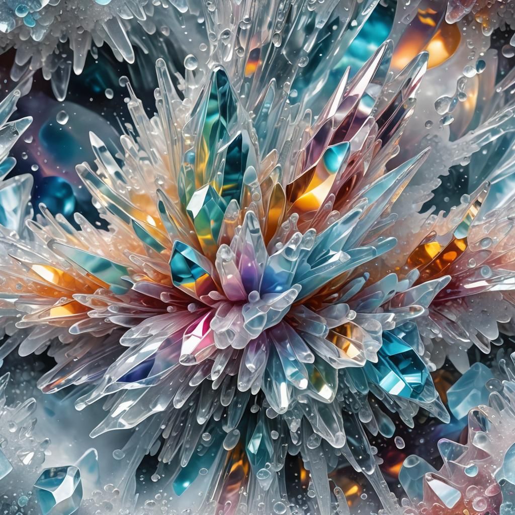 Ethereal Crystal in Hiperrealistic Digital Art