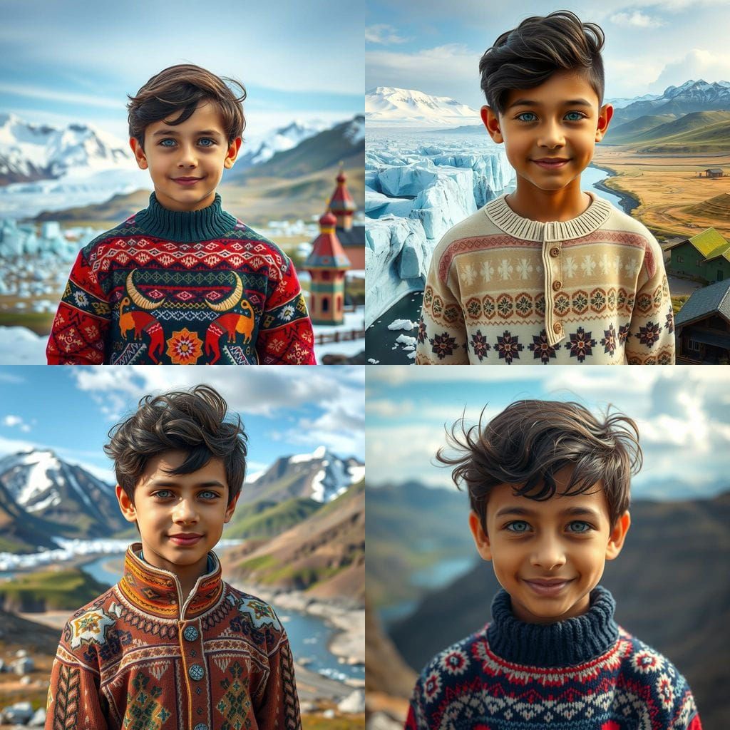 Stunning Pakistani-Icelandic Boy in Vibrant Cultural Heritag...