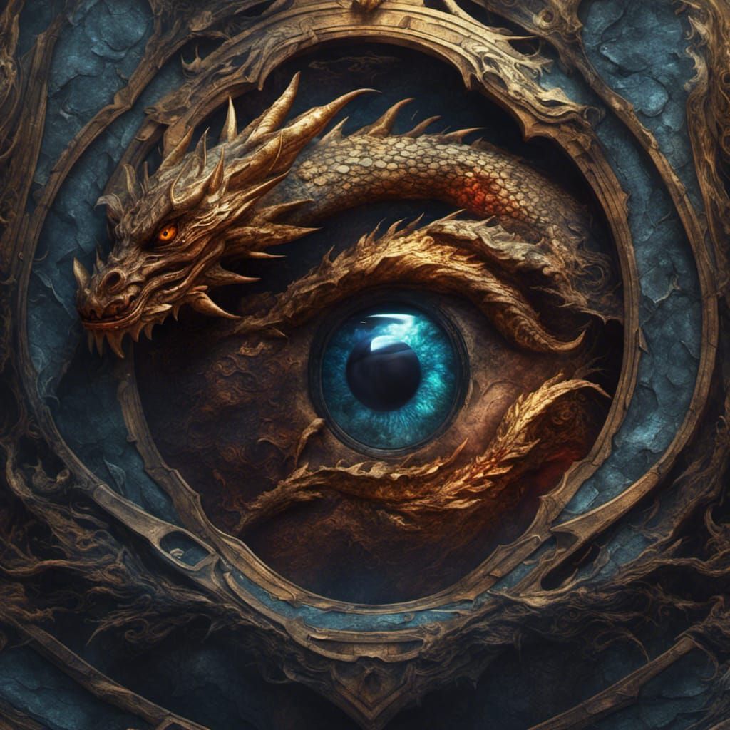 Fantastical Dragon Eye Concept Art