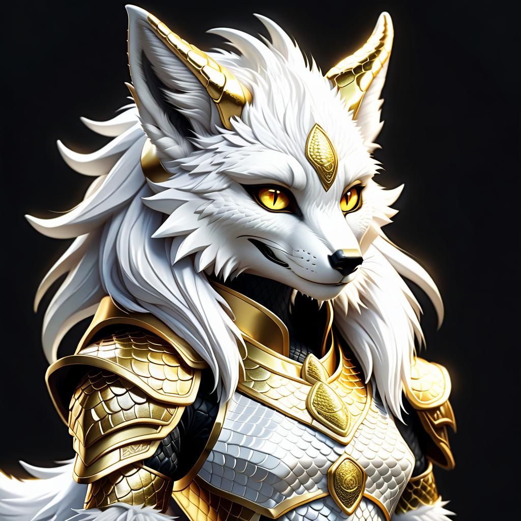 Anime Style Fox-Dragon Hybrid