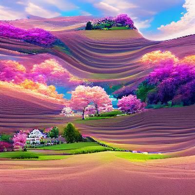 AI Generates a Beautiful Landscape View