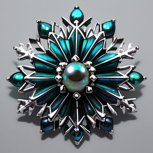 Abstract Snowflakes in Dark Luxury Style