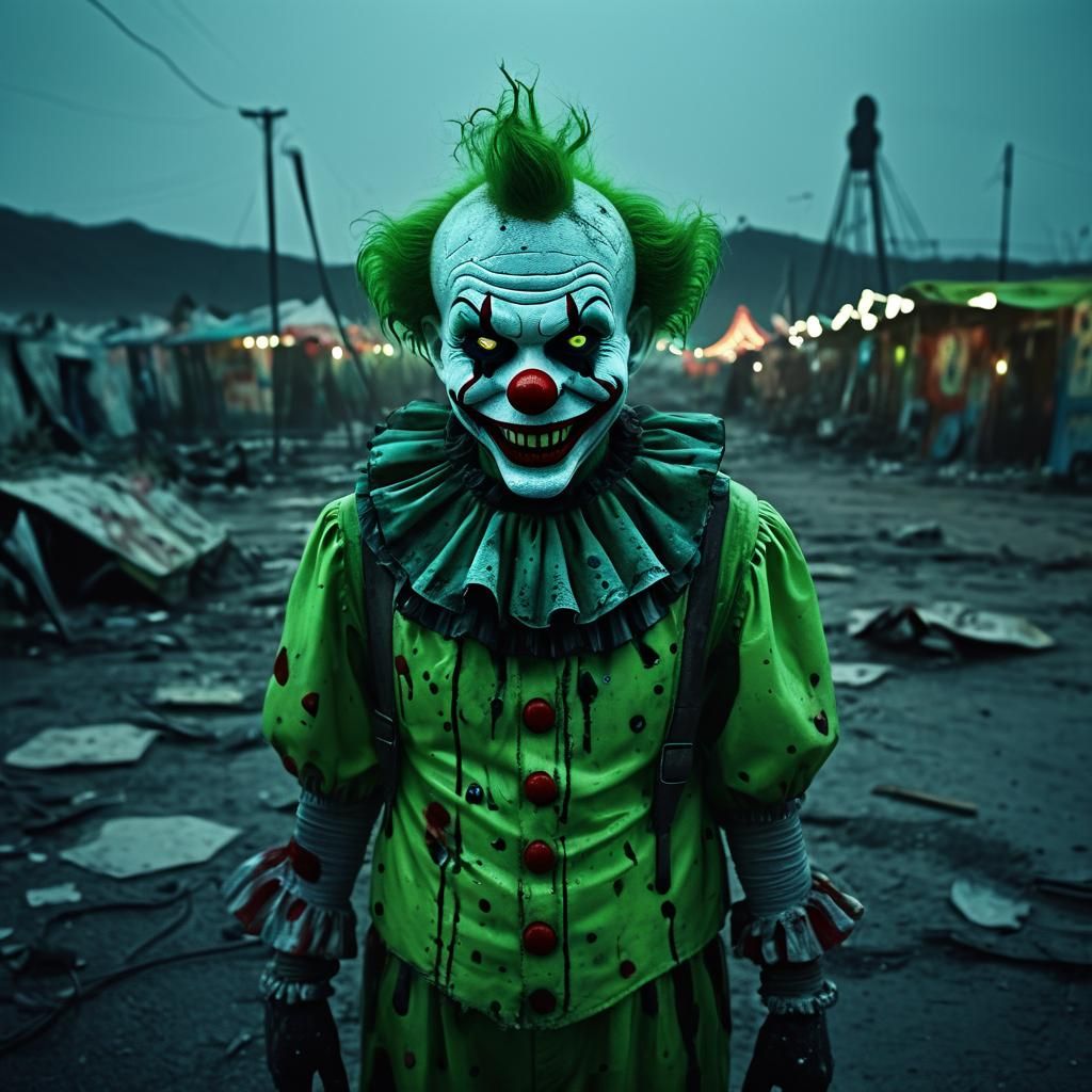 Unsettling Alien-Clown Hybrid in Wasteland: Cinematic Film S...