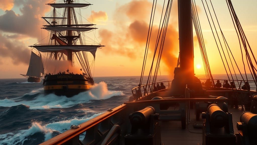 Historic Naval Duel: HMS Victory vs Santisima Trinidad in Ci...