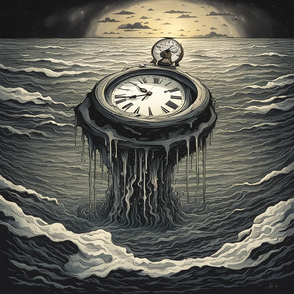 Drowning Clock at the End of Time