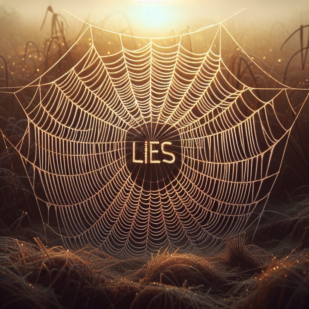 Glistening Web Reveals a Hidden Message