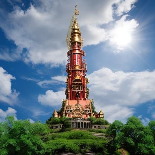 Red and Gold Abstract Fantasy Art