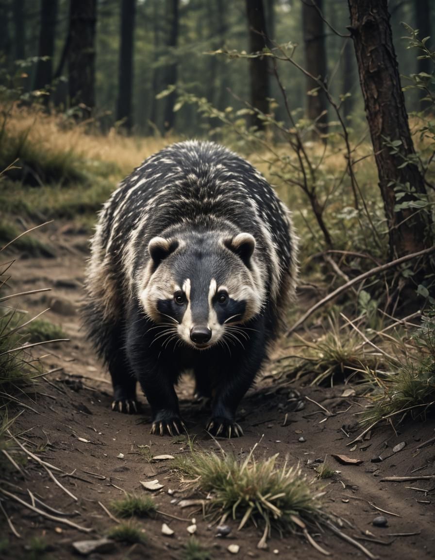 Photorealistic Russian Badger in Cinematic Style