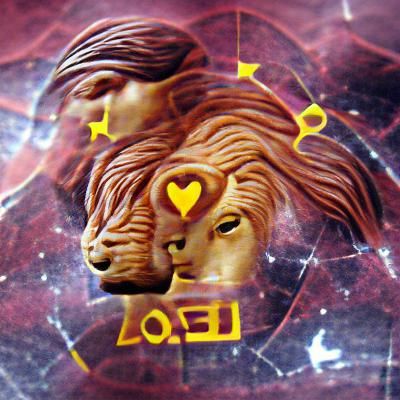 Regal Leo Zodiac Sign in Digital Art