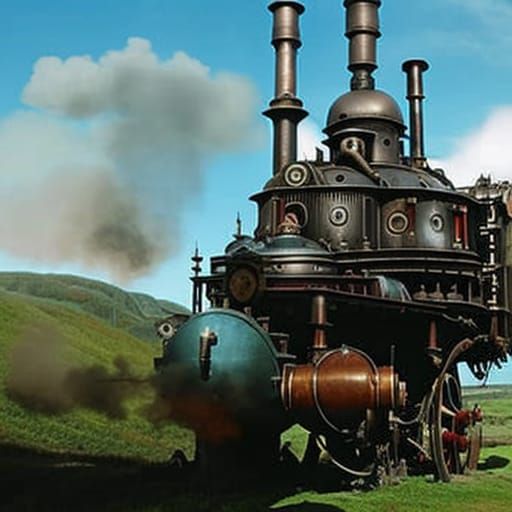 Steampunk Howl's Moving Castle Engine