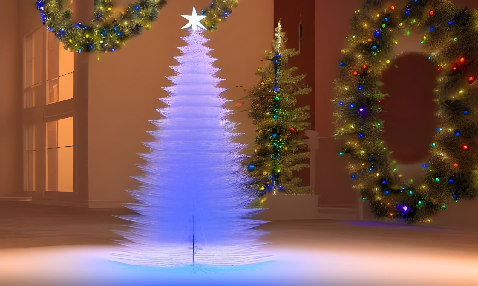 Blown Glass Christmas Tree in 3D