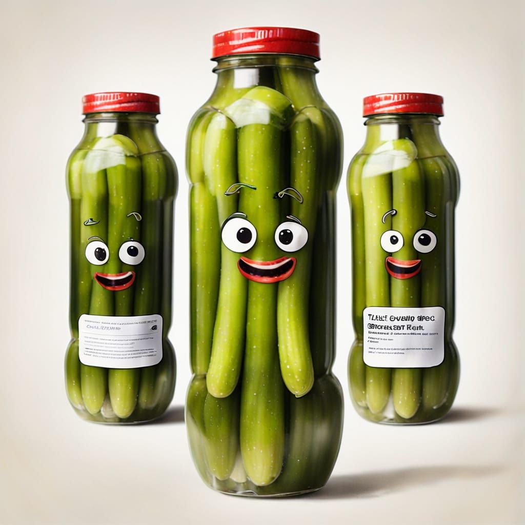 Quirky Pickle Bottle Design