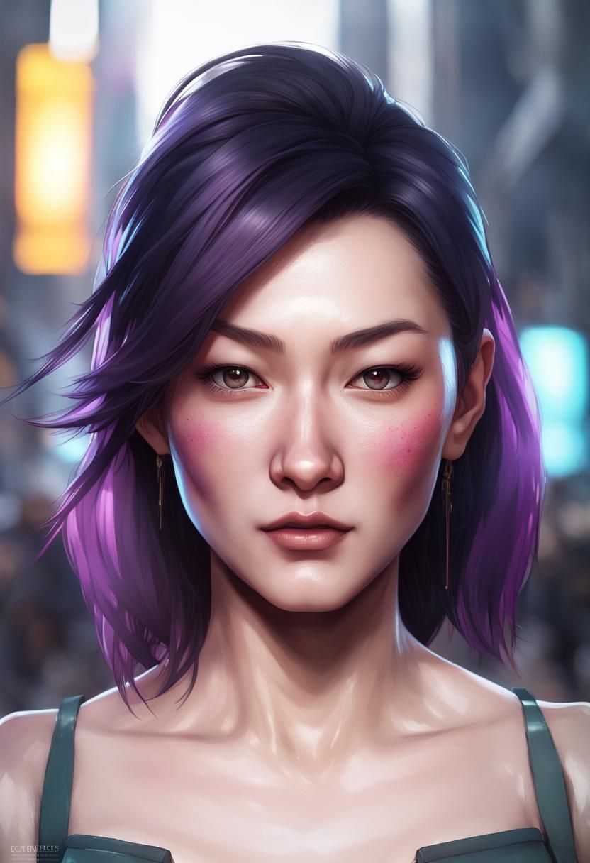 Mei Ling Portrait Art by Greg Rutkowski and Artgerm
