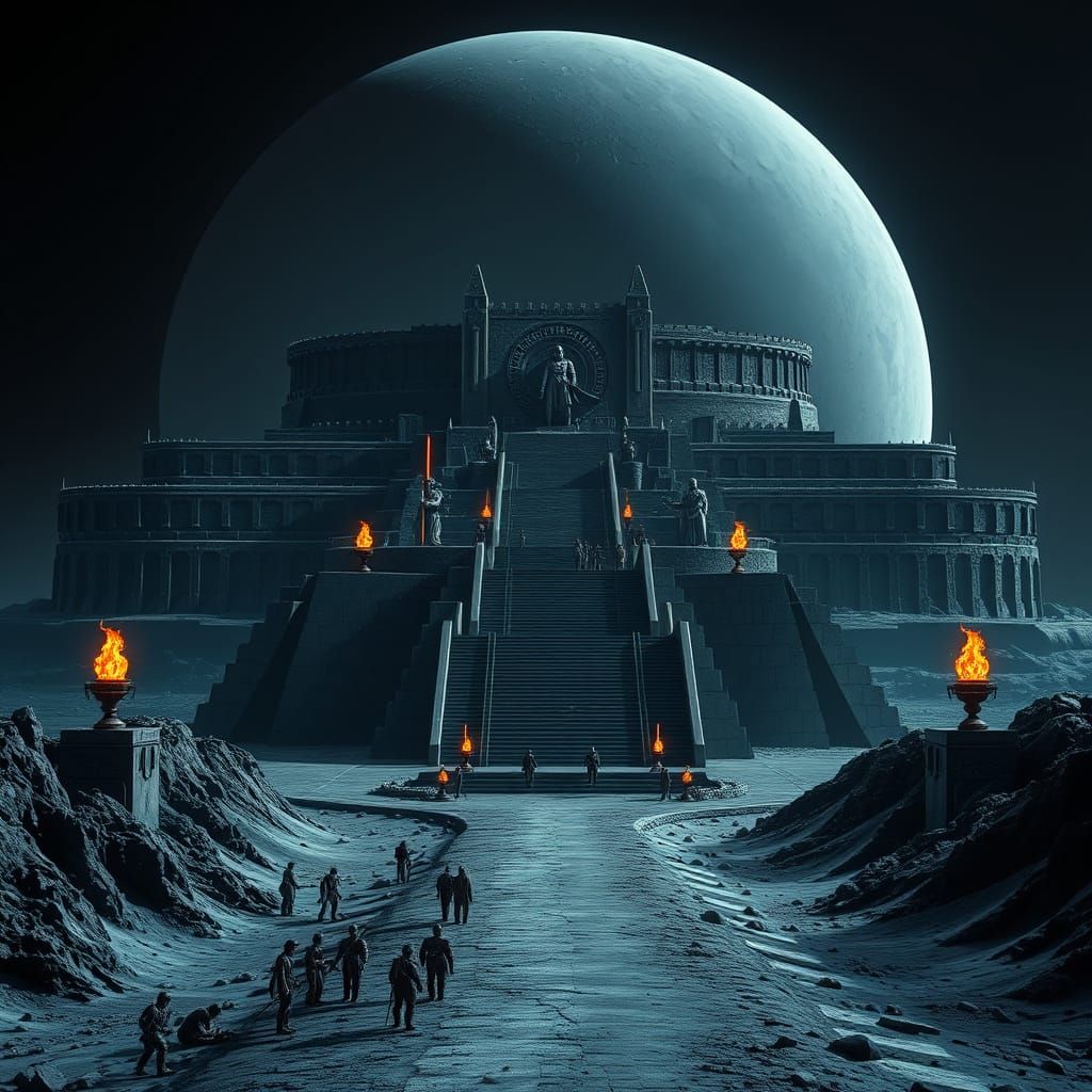 Imposing Mandalorian Iron Fortress on Dxun's Lunar Surface