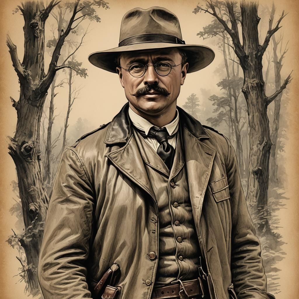 Theodore Roosevelt as Gothic Safari Adventurer