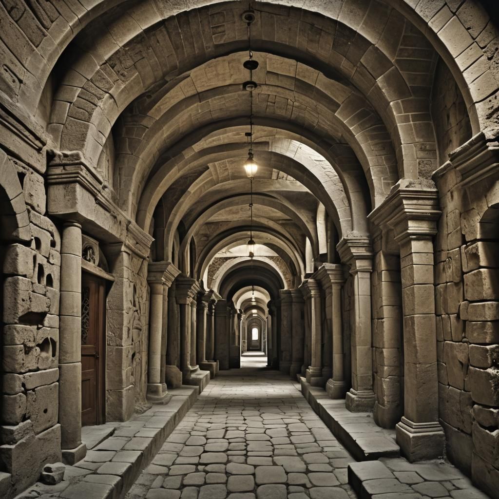 Surreal Labyrinth of Memory: Architectural Wonder