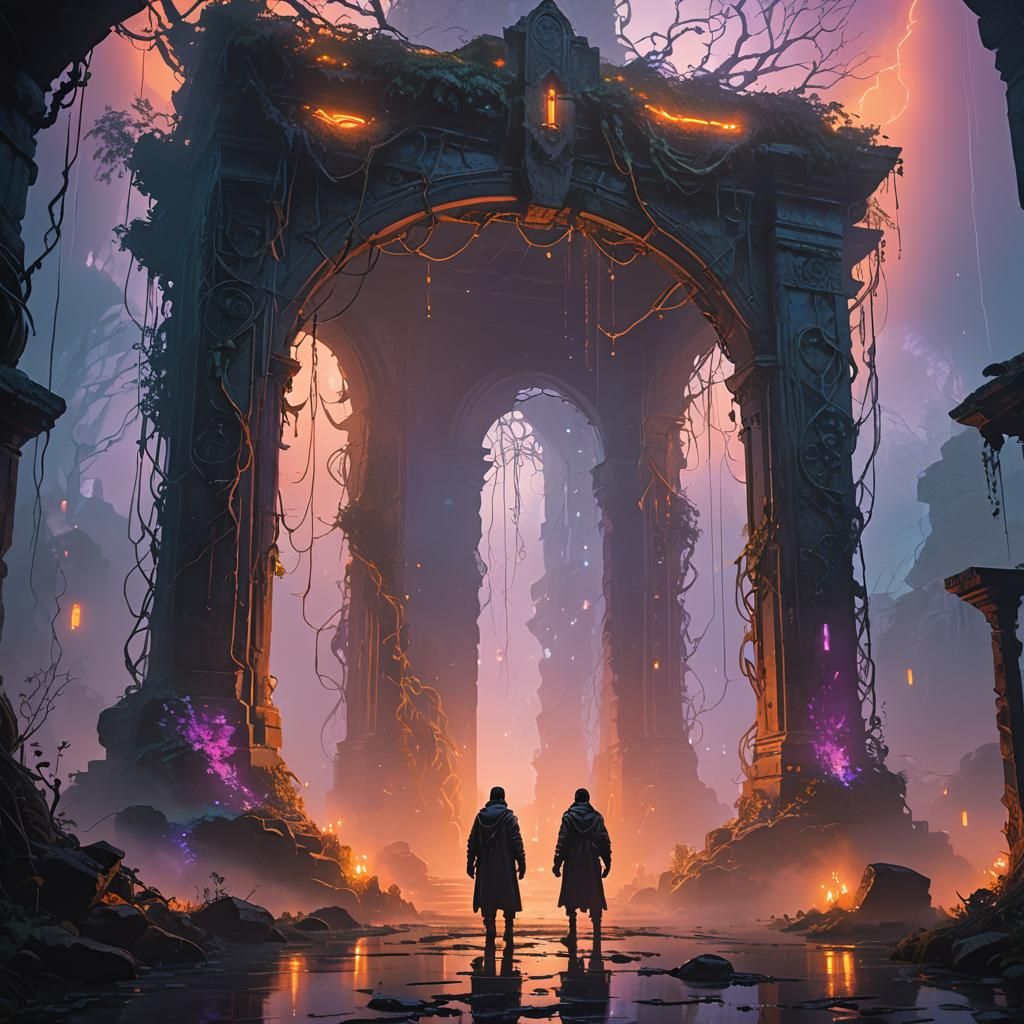 Mystical Realm Entrance in a Greg Rutkowski Style